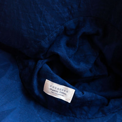 有機棉遮陽帽【靛藍染料/植物編織圖案】 第6張的照片