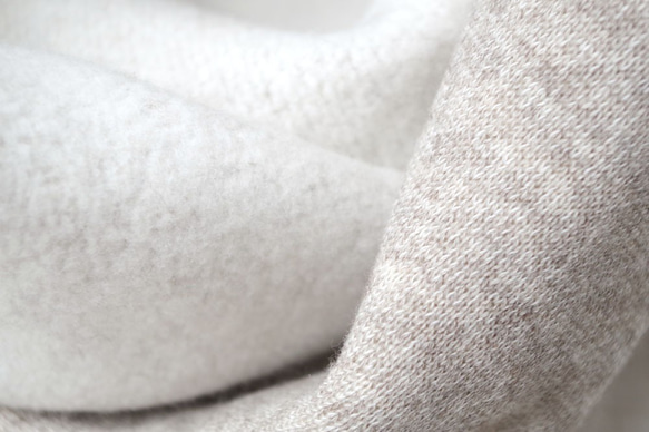 ヤク混起毛ニット／大判ポンチョストール【OrganicCotton+ヤク毛】 8枚目の画像