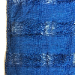 藍染クロスターバン（OGコットン/シャドーチェック生地） 4枚目の画像