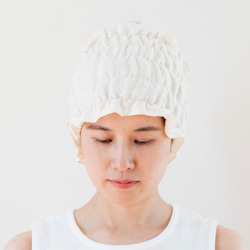 幅広ヘアーバンド Organic Cotton 3重ガーゼ【生成り色】 2枚目の画像