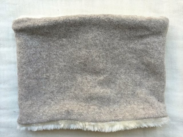 Organic Cotton Fur ネックウォーマー （グレー） 3枚目の画像