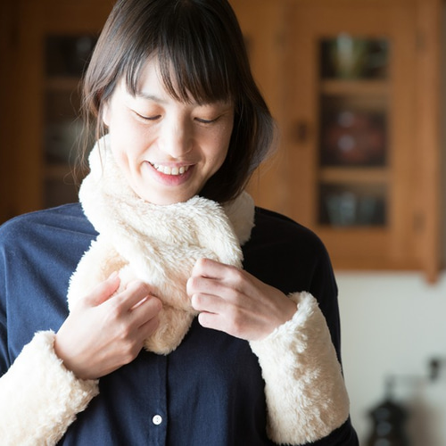 Organic Cotton Fur ふわふわクロスネックウォーマー ネックウォーマー