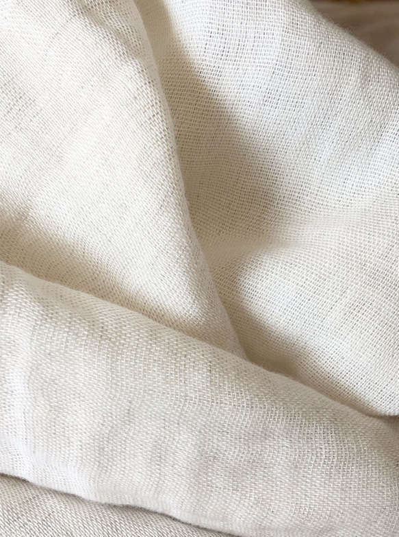 Organic Cotton＆linen　Wガーゼ大判ストール【75㎝幅】 5枚目の画像