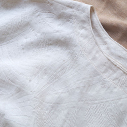 有機棉法式袖寬鬆睡衣[提花陰影面料] 第8張的照片