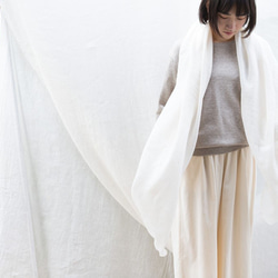 Organic Cotton リネン混さらさらガーゼストール【５２㎝幅】 4枚目の画像