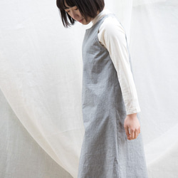 Organic Cotton オックスフォード　Aラインワンピース 5枚目の画像