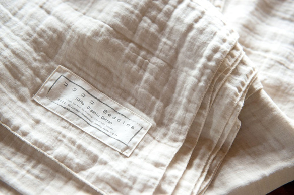 有機棉和亞麻 W 紗布緊湊床單 第2張的照片