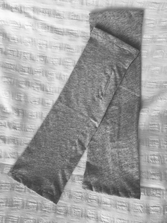 有機棉遮陽篷臂套[薄灰色針織面料] 第4張的照片