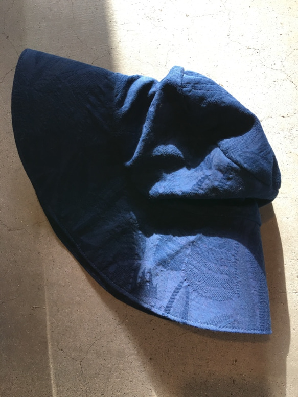 有機棉太陽帽[Aizen提花] 第1張的照片