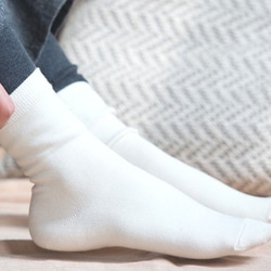 OrganicCotton Hitori 套絲棉襪和 Aran 針織襪 [犛牛灰] 第3張的照片