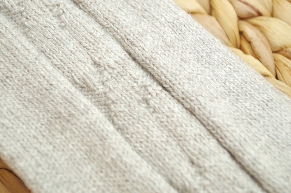 OrganicCotton Hitori 套絲棉襪和 Aran 針織襪 [犛牛灰] 第5張的照片