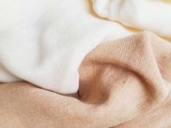 Organic cotton マスク【裏地、生成り色3重ガーゼ】 6枚目の画像