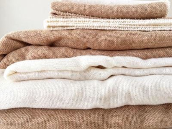 Organic cotton 3重ガーゼタオル4点セット（茶色） 3枚目の画像