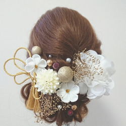 花嫁髪飾り 和装髪飾り 結婚式髪飾り 白無垢 振袖 1枚目の画像