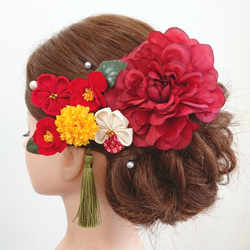 ◯特価作品◯ 椿の髪飾り 2枚目の画像