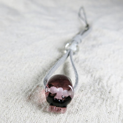 ストラップ（ドクロさん・ワイン） 1枚目の画像