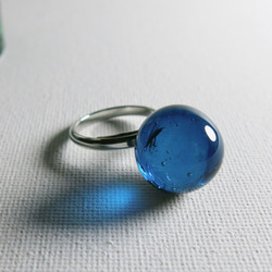 硝子玉リング（深海珠） 1枚目の画像