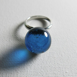 硝子玉リング（深海珠） 3枚目の画像