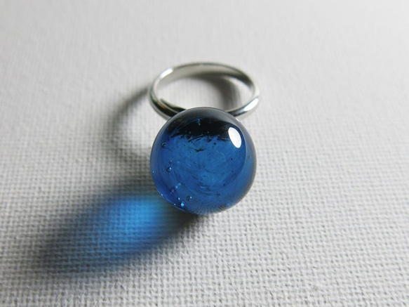 硝子玉リング（深海珠） 3枚目の画像