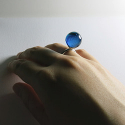 硝子玉リング（深海珠） 5枚目の画像