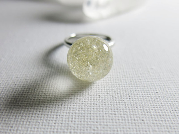硝子玉リング（砂嵐珠） 3枚目の画像