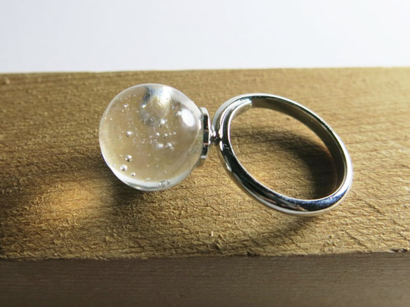 硝子玉リング（極光珠） 2枚目の画像
