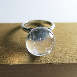 硝子玉リング（極光珠） 3枚目の画像