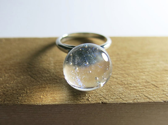 硝子玉リング（極光珠） 3枚目の画像