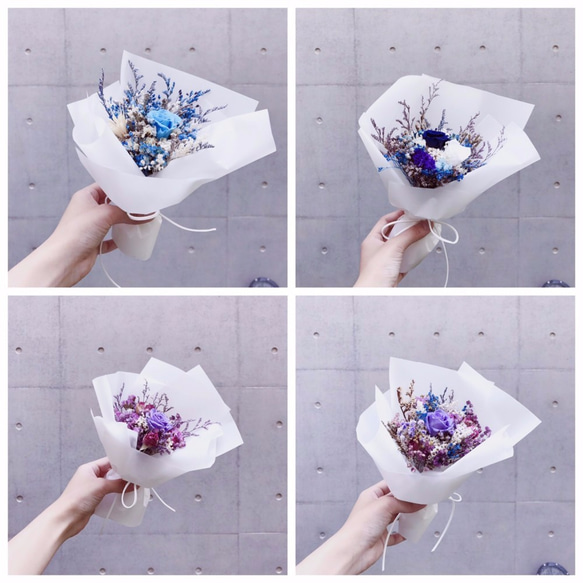 小資花束-紫色系列(含禮盒包裝) / Bouqurt / 永生花小花束 / 情人節手作花束 / 第3張的照片