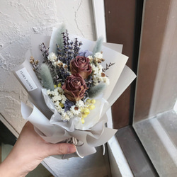 floraflower母親節花束(芋紫)/驚喜加分花束/乾燥玫瑰/求婚花束 第3張的照片