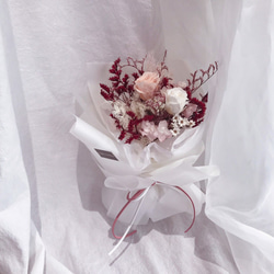 floraflower母親節系列花束(粉橘)/乾燥玫瑰/求婚花束 第2張的照片