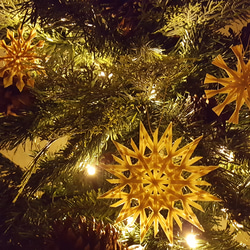 麦藁 ストロースター・クリスマスオーナメント　天使と麦編みMix16点セット　(大きなツリー用) 8枚目の画像