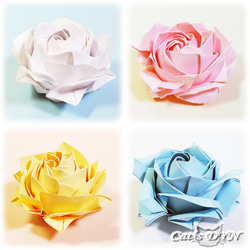 お試し用セット【送料無料】（折り紙の薔薇の花） 2枚目の画像