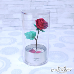 魔法の薔薇①：赤　(折り紙の薔薇の花) 2枚目の画像