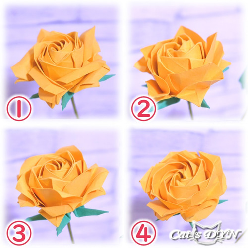 父の日に薔薇の花①（折り紙の薔薇の花） アートフラワー Cat's DYN