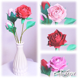 薔薇の花束：基本の3種類【注文作製】 （折り紙の薔薇の花） アート