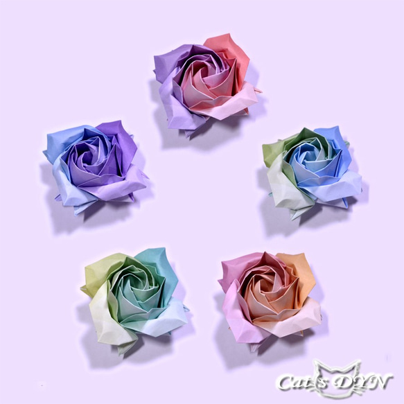 ドイリー1128❤️オレンジグラデーション大輪薔薇の花園ドイリー✨ ドイリー1265❤️ぷっくりツル薔薇と八重咲き花、ナデシコ、蝶々