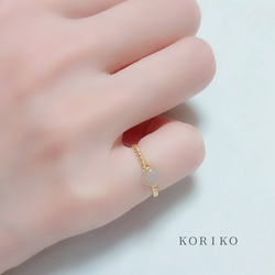 1号❤︎グレージュのピンキーリング❤︎【サージカルステンレス