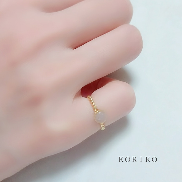 1号❤︎グレージュのピンキーリング❤︎【サージカルステンレス