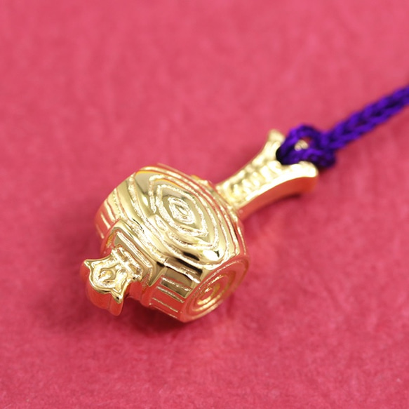 黄金の小槌 Ken Kikuchi K18 Metal Charm Gold Type - Native Feather