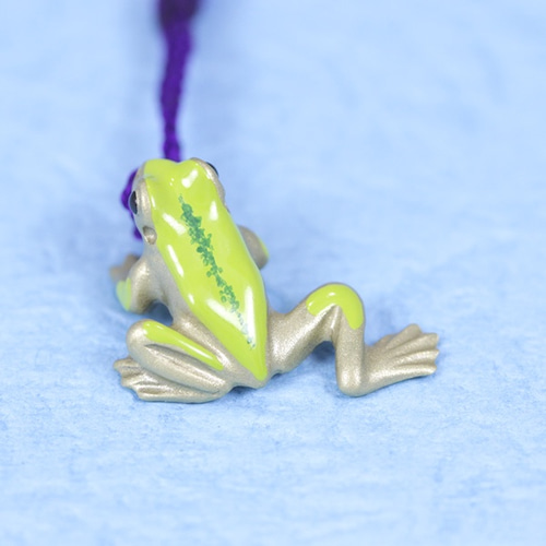 根付（黄銅製）蛙 足伸 小／かえる・カエル 和装小物（帯・半襟） 京都