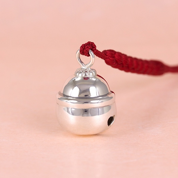根付・帯飾り　銀製　福鈴　無地　小
