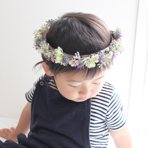ベビー 子供用 花かんむり ＊ナチュラル＊ 雑貨・その他 jouet 通販 