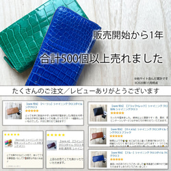【rank 特S】【グレー】シャイニング クロコダイル クロコ 財布 メンズ レディース 本物 二つ折り財布 2枚目の画像