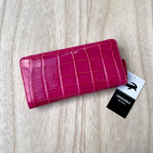 桜ピンク/Normal】シャイニング クロコダイル クロコ 財布 桜ピンク/Normal】シャイニング クロコダイル クロコ 財布