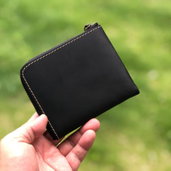 【人気】ミニ財布 L字ファスナー 財布 レディース コンパクト オイルレザー 本革 薄い 小さい L字 10枚目の画像
