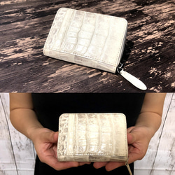 【3000円OFF】QUEEN／C ヒマラヤクロコ カードケース クロコダイル 財布 レディース アコーディオン式 2枚目の画像