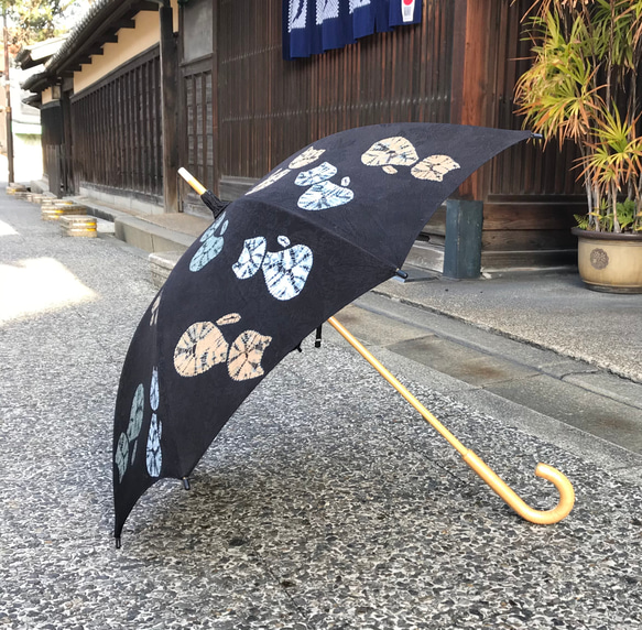 有松絞り日傘　〜ねこ ねこ ねこ〜 1枚目の画像