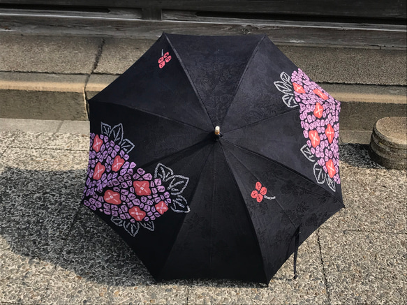 有松絞り日傘　〜紫陽花〜 2枚目の画像