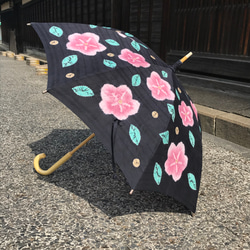 有松絞り日傘　〜満開の花の下で〜 2枚目の画像